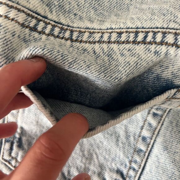 PacSun Light Indigo Ripped High Waisted Relaxed Jorts Waist 25 - Picture 7 of 12